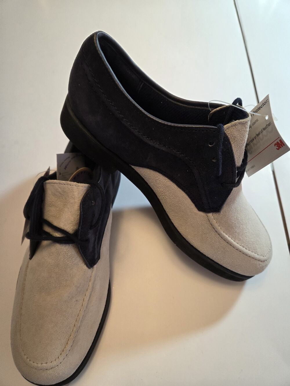 NWT Vintage Hush Puppies Deadstock two tone suede oxford Womens size 5 medium